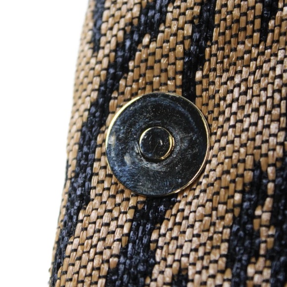 Christian Louboutin Womens One Strap Tiger Panama Sweety Charity Handbag Brown - Picture 12 of 17